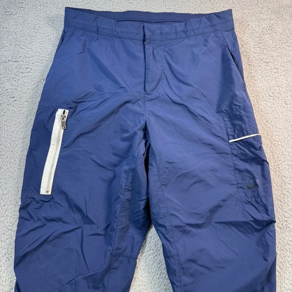 Nike Mens Navy Blue Nylon Tapered Cargo Pants Size Medium 32 Tech Sportswear